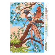 Канва с нанесенным рисунком Матрёнин посад "Райские птицы"