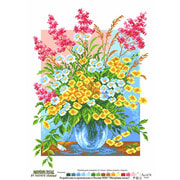 Канва с нанесенным рисунком Матрёнин посад "Полевые цветы"