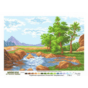 Канва с нанесенным рисунком Матрёнин посад "Весенние ручьи"