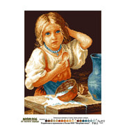 Канва с нанесенным рисунком Матрёнин посад "Крестьянская девочка"