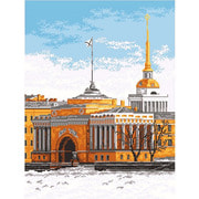 Канва с нанесенным рисунком Матрёнин посад "Набережная Санкт-Петербурга"