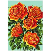 Канва с нанесенным рисунком Матрёнин посад "Желтые розы, композиция"