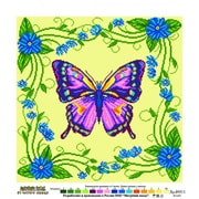 Канва с нанесенным рисунком Матрёнин посад "1 Сиреневая бабочка"