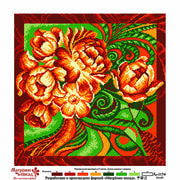 Канва с нанесенным рисунком Матрёнин посад "Таинственные цветы"