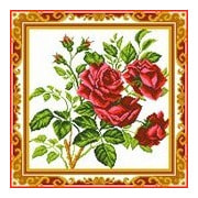 Канва с нанесенным рисунком Матрёнин посад "Ветка розы"