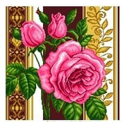 Канва с нанесенным рисунком Матрёнин посад "Розовый каприз"