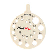 Аксессуары Knit Pro Линейка круглая для определения номера спиц, пластик, бежевый