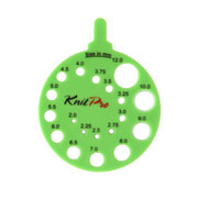 Аксессуары Knit Pro Линейка круглая для определения номера спиц, пластик, зеленый