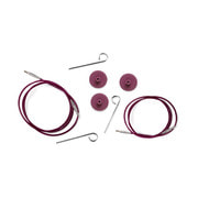 Аксессуары Knit Pro Тросик (заглушки 2шт, ключик) для съемных спиц, длина 126 (готовая длина спиц 150)