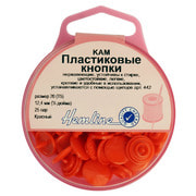 Аксессуары Hemline Кнопки пластиковые, 12,4 мм, цвет красный