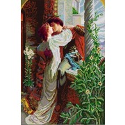 Ткань с рисунком для вышивки бисером Конёк "Ромео и Джульетта"